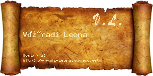 Váradi Leona névjegykártya